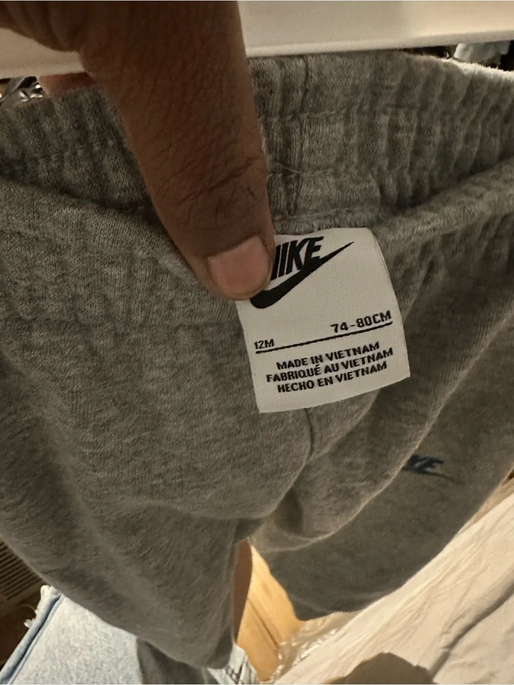 Nike Kids' Gray Hoodie with Teal Accent Logo - Picture 8 of 8